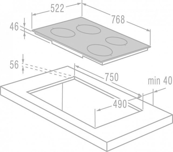 Поверхность GORENJE gis 74 xc купить с доставкой по Москве и Московской области в интернет-магазине АваТехно
