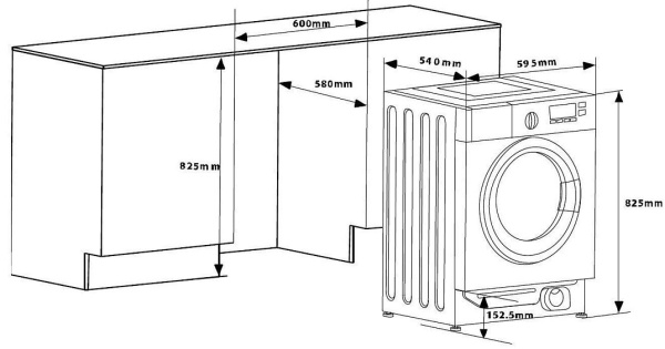 Встраиваемая стиральная машина Weissgauff WMI 6147 Inverter Steam купить с доставкой по Москве и Московской области в интернет-магазине АваТехно