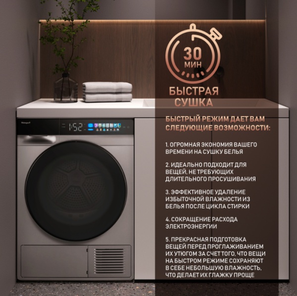 Сушильная машина WEISSGAUFF WD 998 Heat Pump Full Touch Silver купить с доставкой по Москве и Московской области в интернет-магазине АваТехно