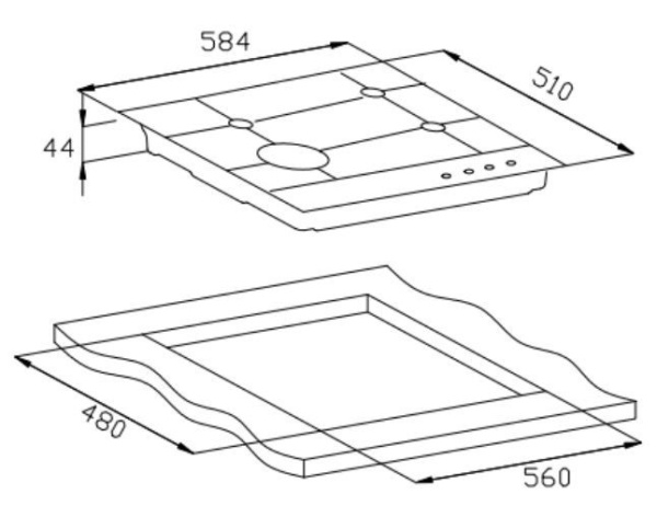 Газовая панель WEISSGAUFF HGG 641 WGh купить с доставкой по Москве и Московской области в интернет-магазине АваТехно
