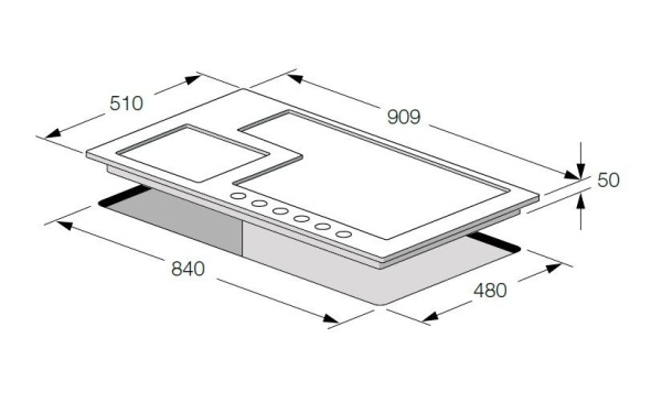 Варочная поверхность Fulgor Milano QH 906 G WK нержавеющая сталь купить с доставкой по Москве и Московской области в интернет-магазине АваТехно