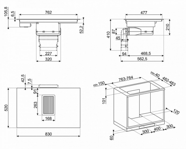 Индукционная варочная панель SMEG HOBD682R купить с доставкой по Москве и Московской области в интернет-магазине АваТехно