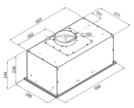 Встраиваемая вытяжка Maunfeld Crosby Power 60 нержавейка купить с доставкой по Москве и Московской области в интернет-магазине АваТехно