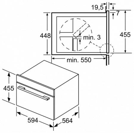 Микроволновая печь BOSCH COA565GB0 купить с доставкой по Москве и Московской области в интернет-магазине АваТехно