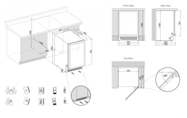 Винный шкаф DUNAVOX DAU-45.125DB.TO купить с доставкой по Москве и Московской области в интернет-магазине АваТехно