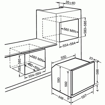 Многофункциональный духовой шкаф Smeg SFP6603NRE купить с доставкой по Москве и Московской области в интернет-магазине АваТехно