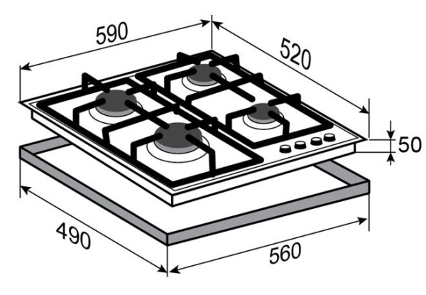 Варочная панель ZIGMUND & SHTAIN GN 23861 X купить с доставкой по Москве и Московской области в интернет-магазине АваТехно