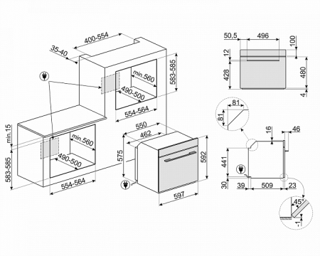 Духовой шкаф SMEG SF6100VN1 купить с доставкой по Москве и Московской области в интернет-магазине АваТехно