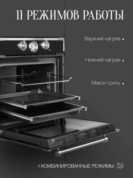 ДУХОВОЙ ШКАФ KUPPERSBERG RC 6911 ANT SILVER купить с доставкой по Москве и Московской области в интернет-магазине АваТехно