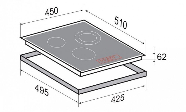 Встраиваемая электрическая варочная панель Zigmund & Shtain CN 37.4 W купить с доставкой по Москве и Московской области в интернет-магазине АваТехно