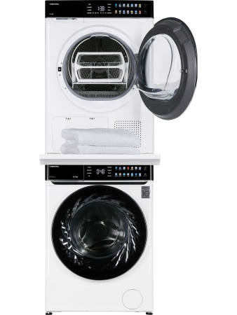 Сушильная машина HIBERG HDQ11 - 10 W + Стиральная машина HIBERG i-DDQ11 - 1014 W с тепловым насосом, инверторным мотором и прямым приводом купить с доставкой по Москве и Московской области в интернет-магазине АваТехно