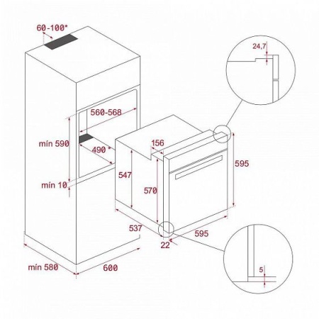 ДУХОВОЙ ШКАФ TEKA AIRFRY HSB 646 SS купить с доставкой по Москве и Московской области в интернет-магазине АваТехно