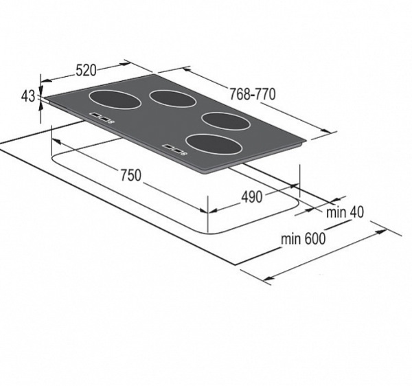 Поверхность GORENJE it 742 axc купить с доставкой по Москве и Московской области в интернет-магазине АваТехно