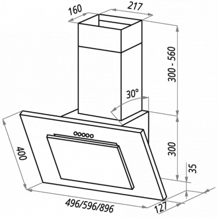 Вытяжка MAUNFELD tower (с) 50 inox (нержавеющая сталь) купить с доставкой по Москве и Московской области в интернет-магазине АваТехно