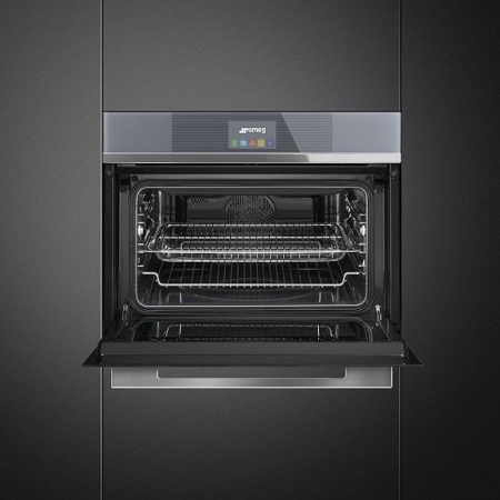 Духовой шкаф электрический компактный SMEG SF4104MCS купить с доставкой по Москве и Московской области в интернет-магазине АваТехно