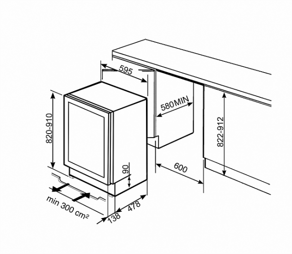 Встраиваемый винный шкаф SMEG CVI338LWX2 купить с доставкой по Москве и Московской области в интернет-магазине АваТехно