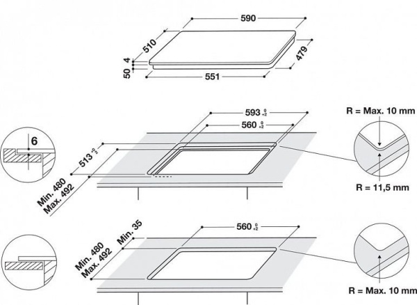 Варочная панель HOTPOINT-ARISTON HB 4160S NE купить с доставкой по Москве и Московской области в интернет-магазине АваТехно