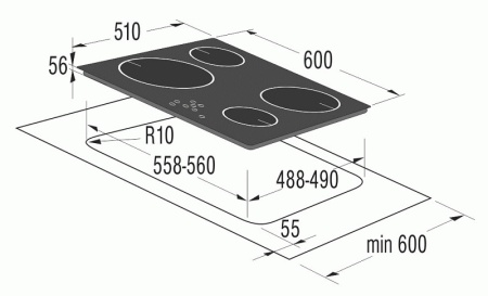 Поверхность GORENJE it 612 asc купить с доставкой по Москве и Московской области в интернет-магазине АваТехно