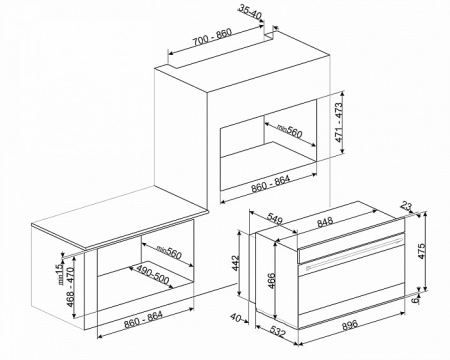 Духовой шкаф SMEG SFPR9395X купить с доставкой по Москве и Московской области в интернет-магазине АваТехно