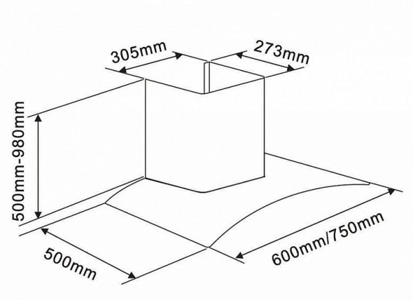 Вытяжка MAUNFELD ANCONA Plus A 60 нержавейка купить с доставкой по Москве и Московской области в интернет-магазине АваТехно