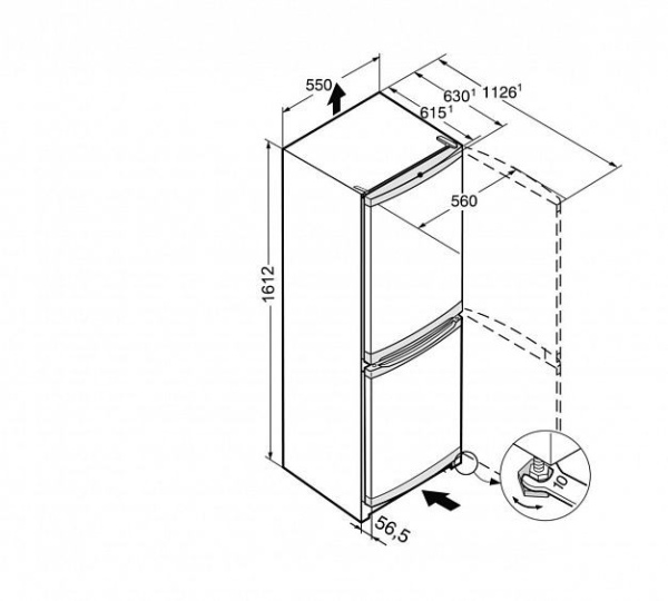 Холодильник LIEBHERR CUfb 2831 купить с доставкой по Москве и Московской области в интернет-магазине АваТехно