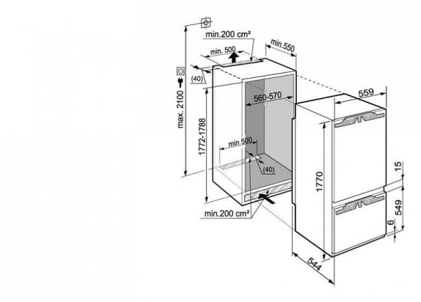 Холодильник LIEBHERR icbp 3256-20 001 RU купить с доставкой по Москве и Московской области в интернет-магазине АваТехно