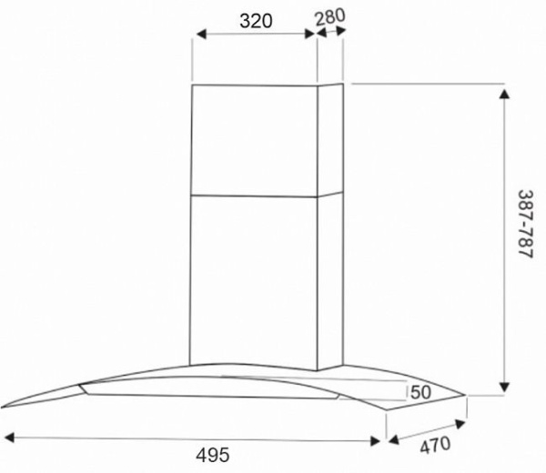 Вытяжка EXITEQ EX-1255 купить с доставкой по Москве и Московской области в интернет-магазине АваТехно