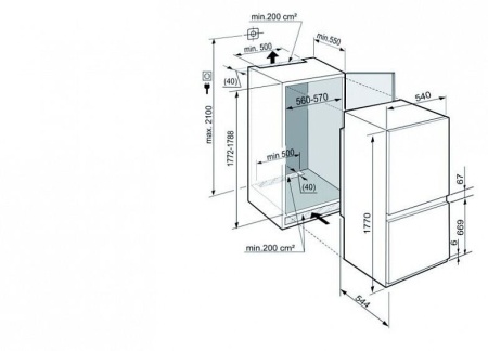 Встраиваемый холодильник LIEBHERR ics 3314-20 001 купить с доставкой по Москве и Московской области в интернет-магазине АваТехно