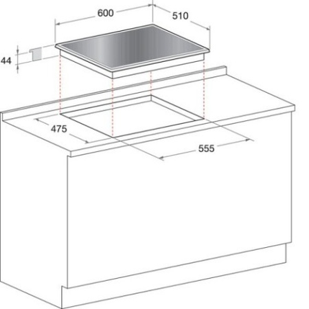 Поверхность HOTPOINT-ARISTON 641 DD HA (BK) купить с доставкой по Москве и Московской области в интернет-магазине АваТехно