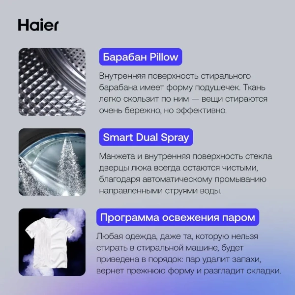 Стиральная машина HAIER HW60-BP12919B купить с доставкой по Москве и Московской области в интернет-магазине АваТехно