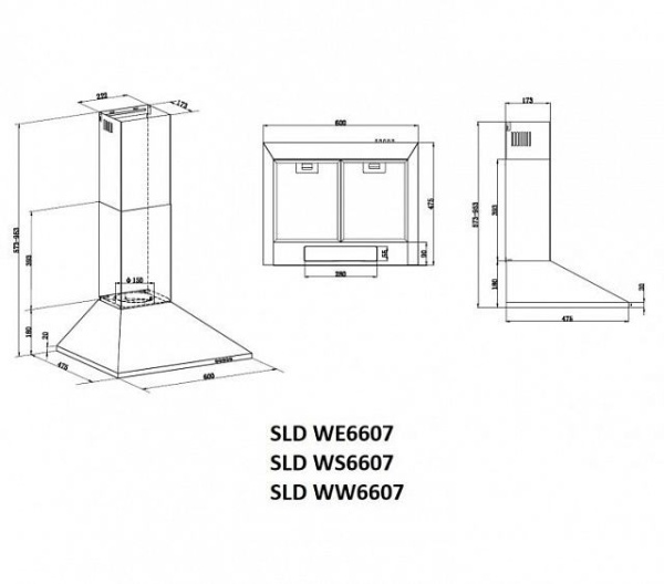 Вытяжка SCHAUB LORENZ SLD WE6607 купить с доставкой по Москве и Московской области в интернет-магазине АваТехно