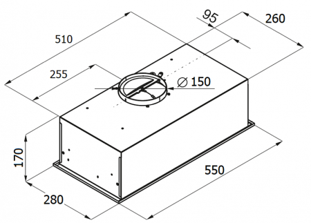 Вытяжка MONSHER INNA 55 B купить с доставкой по Москве и Московской области в интернет-магазине АваТехно