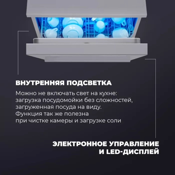 Посудомоечная машина DELONGHI DDWS09F Citrino купить с доставкой по Москве и Московской области в интернет-магазине АваТехно