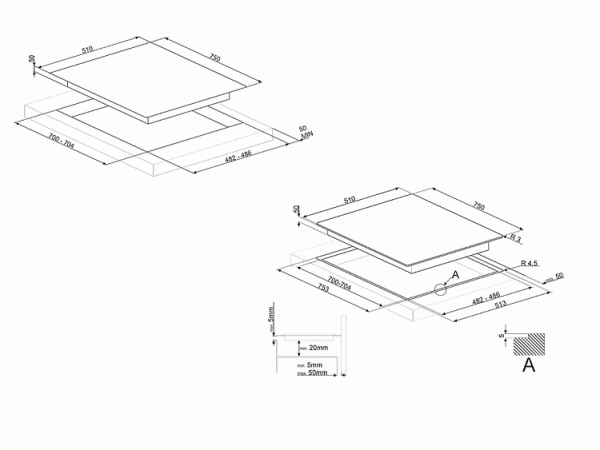 Газовая варочная панель Smeg PXL675L купить с доставкой по Москве и Московской области в интернет-магазине АваТехно