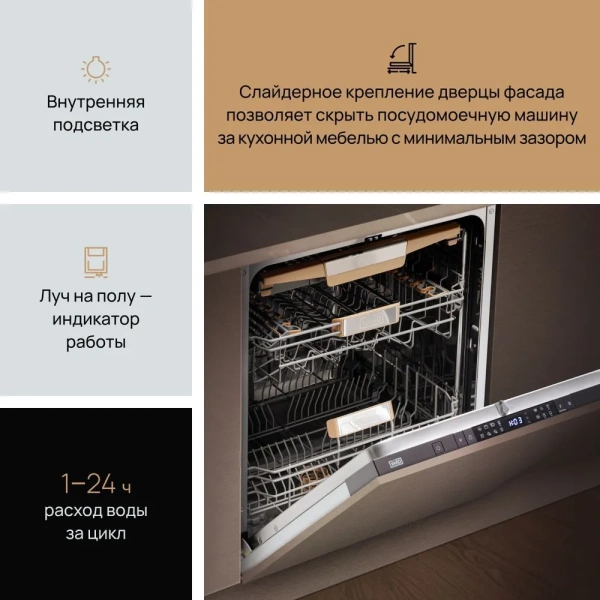 Посудомоечная машина VARD VDI613L купить с доставкой по Москве и Московской области в интернет-магазине АваТехно