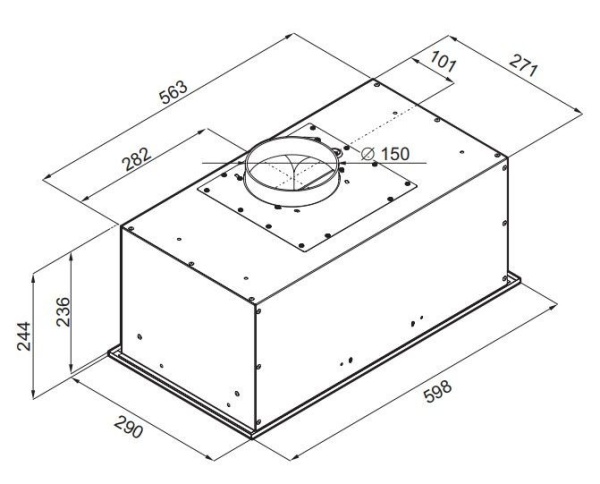Встраиваемая вытяжка Maunfeld Crosby Power 60 черный Встраиваемая вытяжка Maunfeld Crosby Power 60 черный купить с доставкой по Москве и Московской области в интернет-магазине АваТехно