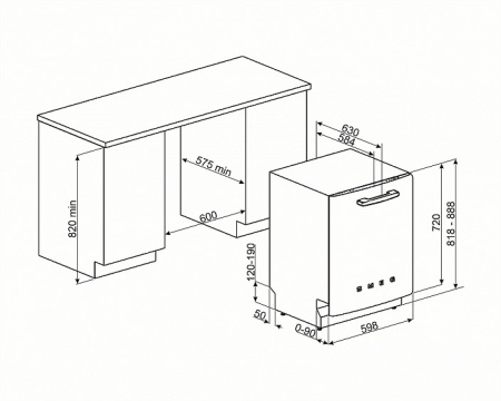 Посудомоечная машина SMEG ST2FABWH2 купить с доставкой по Москве и Московской области в интернет-магазине АваТехно